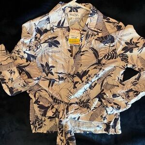 Panama Jack Navy Floral Blouse